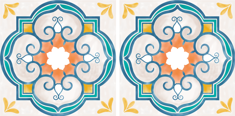 Kitchen vinyl rug with cement pattern designs - TenStickers