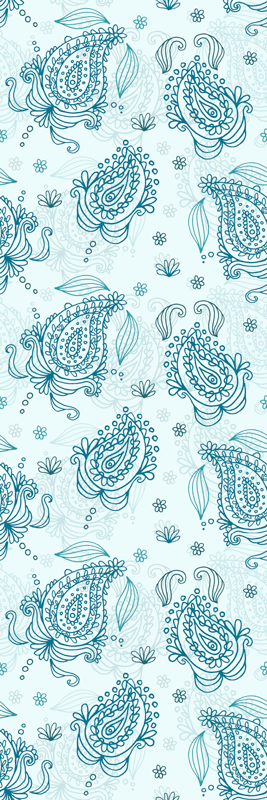 Floral paisley kitchen vinyl rug - TenStickers