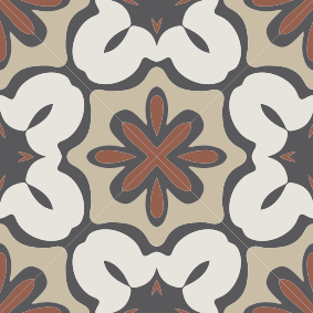 Kitchen vinyl rug in brown gracia hydraulic style - TenStickers