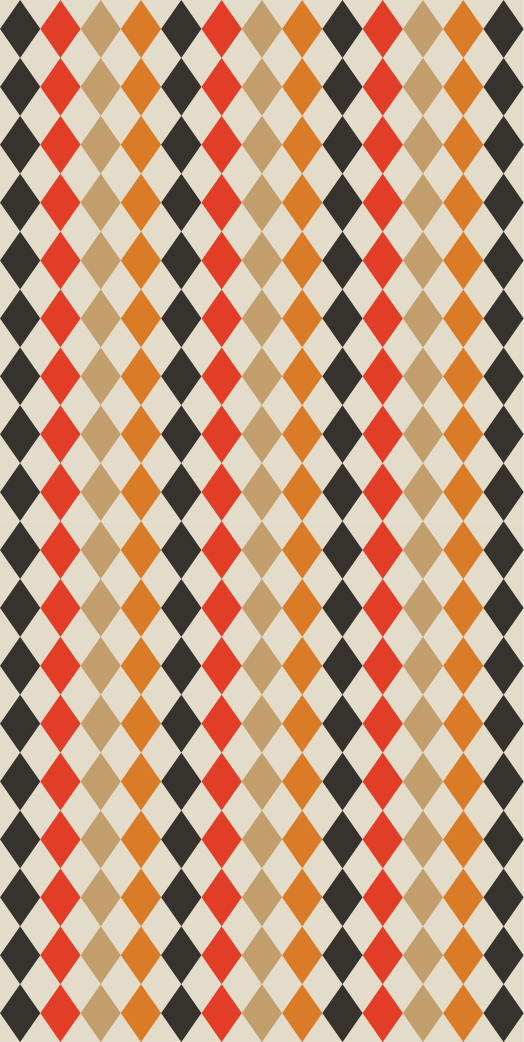 Bedroom vinyl rug retro 80 diamonds - TenStickers
