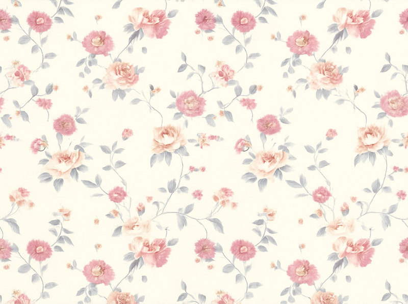Textile floral print bedroom vinyl rug - TenStickers