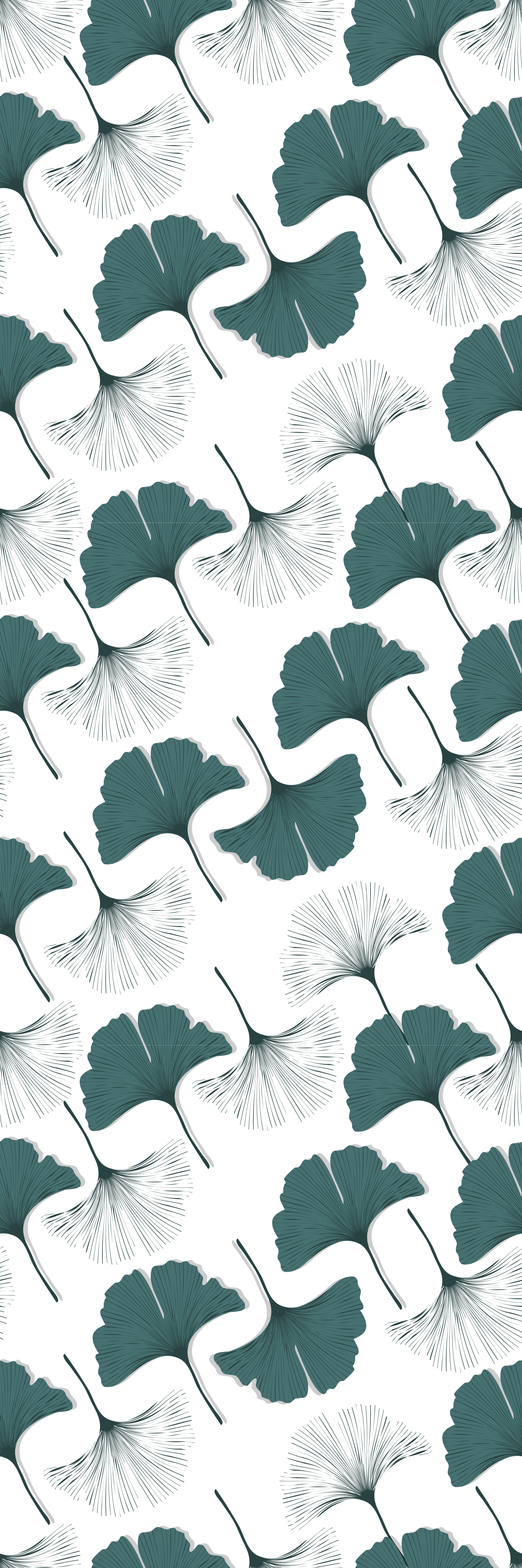 Office vinyl rug ginkgo leaves pattern - TenStickers