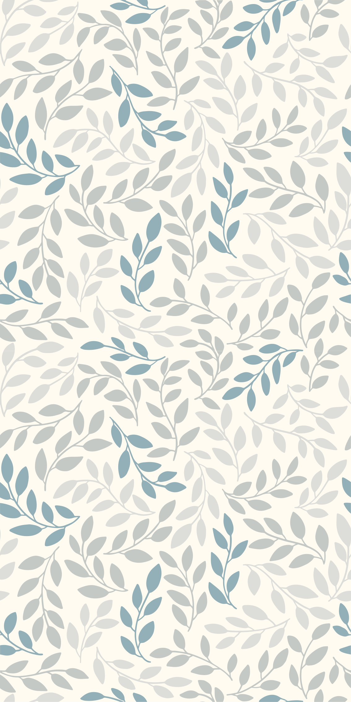 Bedroom vinyl rug with blue ombre leaves - TenStickers