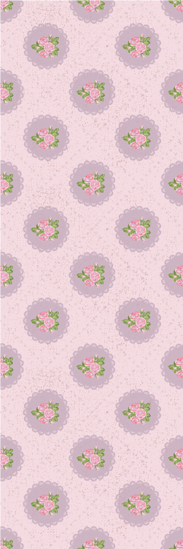 Bedroom vinyl rug in shabby chic pink squares - TenStickers