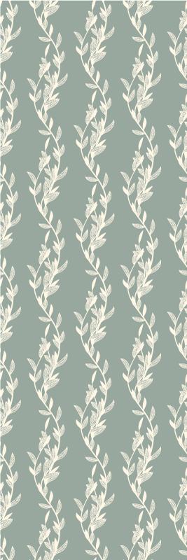 Bedroom vinyl rug with provençal small leaves design - TenStickers
