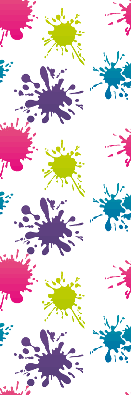 Bedroom vinyl rug in a splash of colors - TenStickers