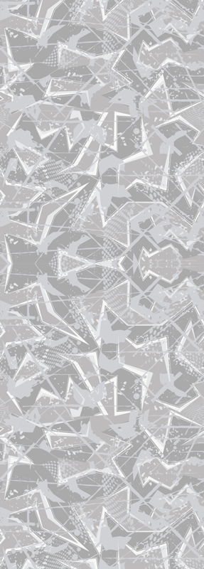 Bedroom vinyl rug in gray 80's fine graphics - TenStickers