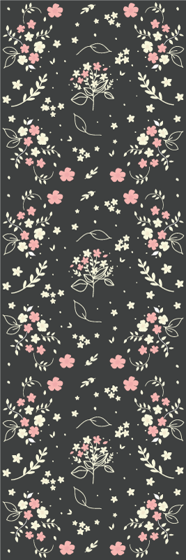 Bedroom vinyl rug gray background with tiny pink dots - TenStickers