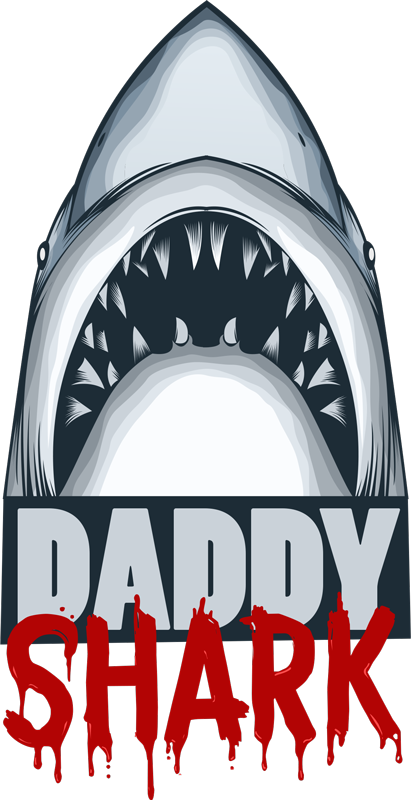 Daddy shark bedroom vinyl rug - TenStickers