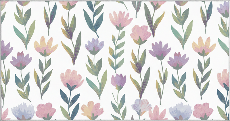Bedroom vinyl rug nordic style floral wall sticker - TenStickers