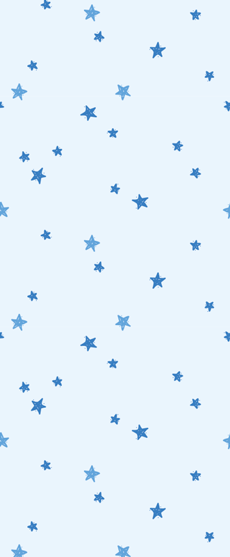 Nordic vinyl rug with pastel blue star pattern - TenStickers