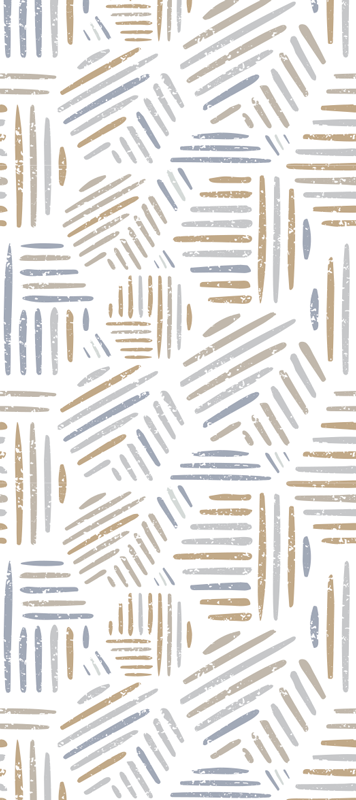 Nordic vinyl rug with pastel striped trio design - TenStickers