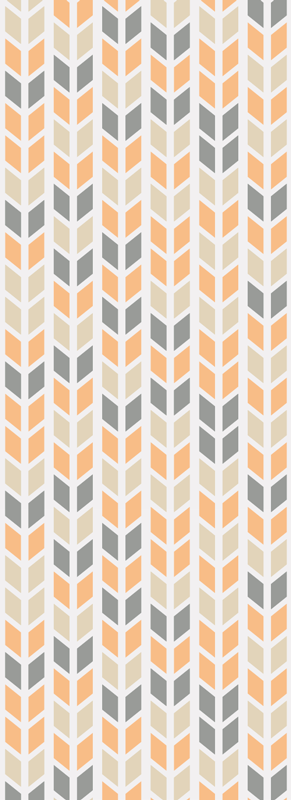 Nordic vinyl rug with geometric floral design - TenStickers