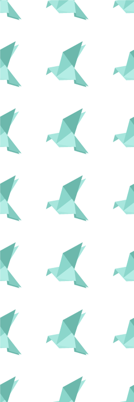 Nordic vinyl rug paper birds - TenStickers