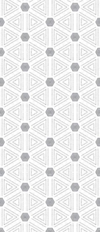 Nordic vinyl rug in geometric triangle design - TenStickers