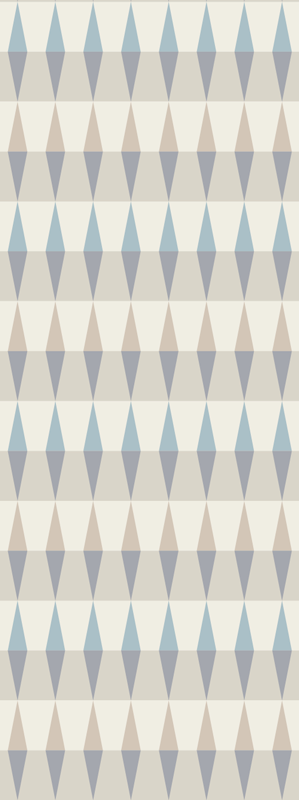 Nordic vinyl rug in geometric blue sky design - TenStickers