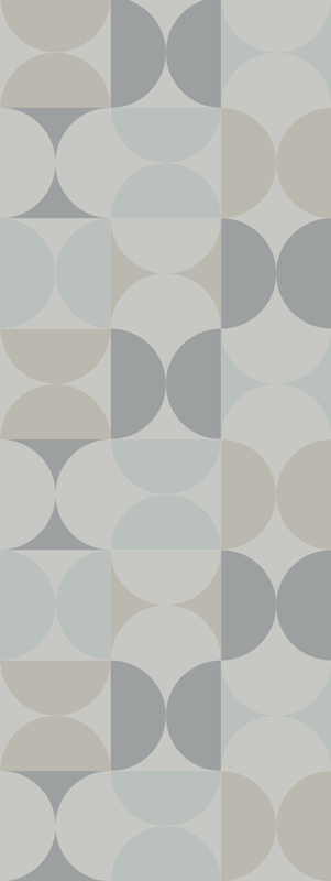 Nordic vinyl rug in pastel geometric design - TenStickers