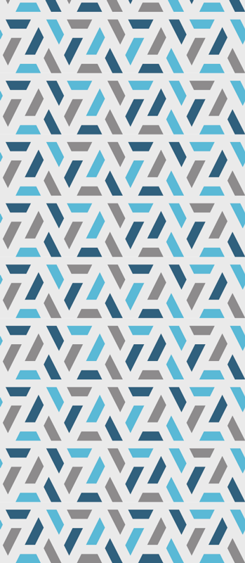 Nordic vinyl rug with blue and green geometric design - TenStickers