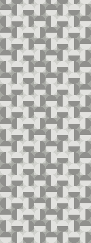 Nordic vinyl rug with gray circle pattern - TenStickers