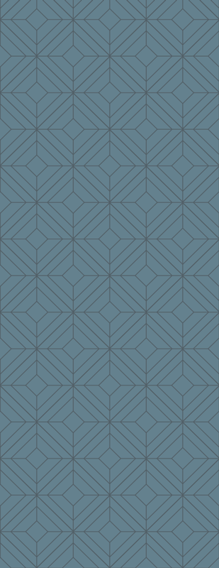 Nordic vinyl rug in gray diamond pattern - TenStickers