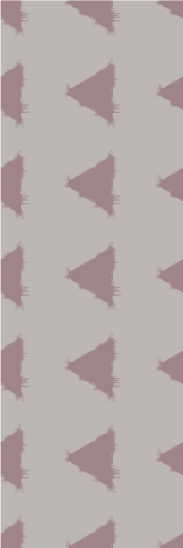 Nordic vinyl rug in beige japandi triangle design - TenStickers