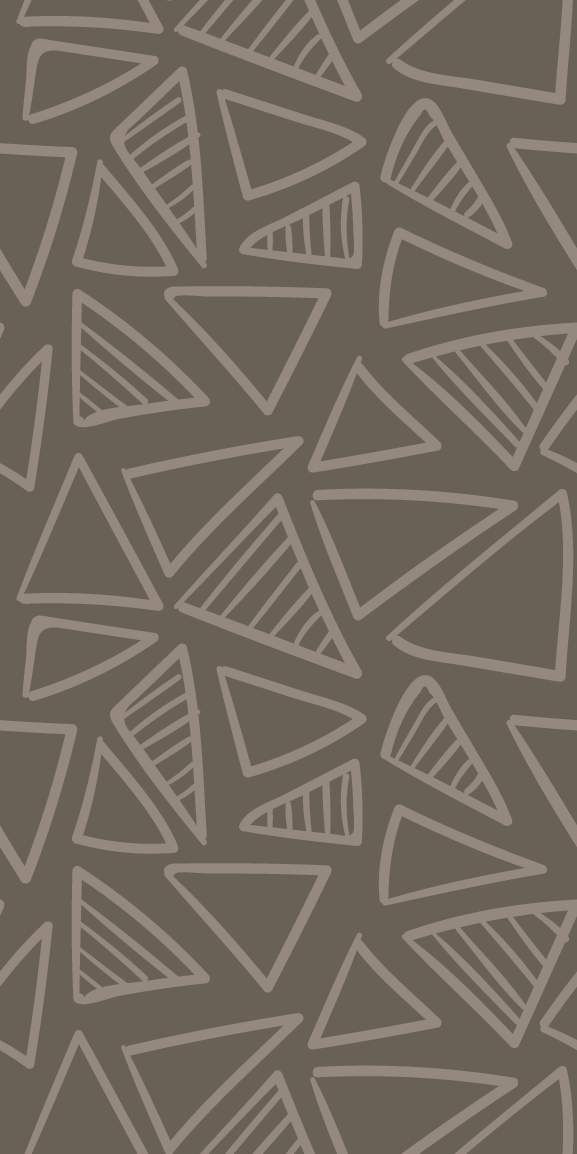 Nordic vinyl rug with scandinavian brown triangle stripes - TenStickers