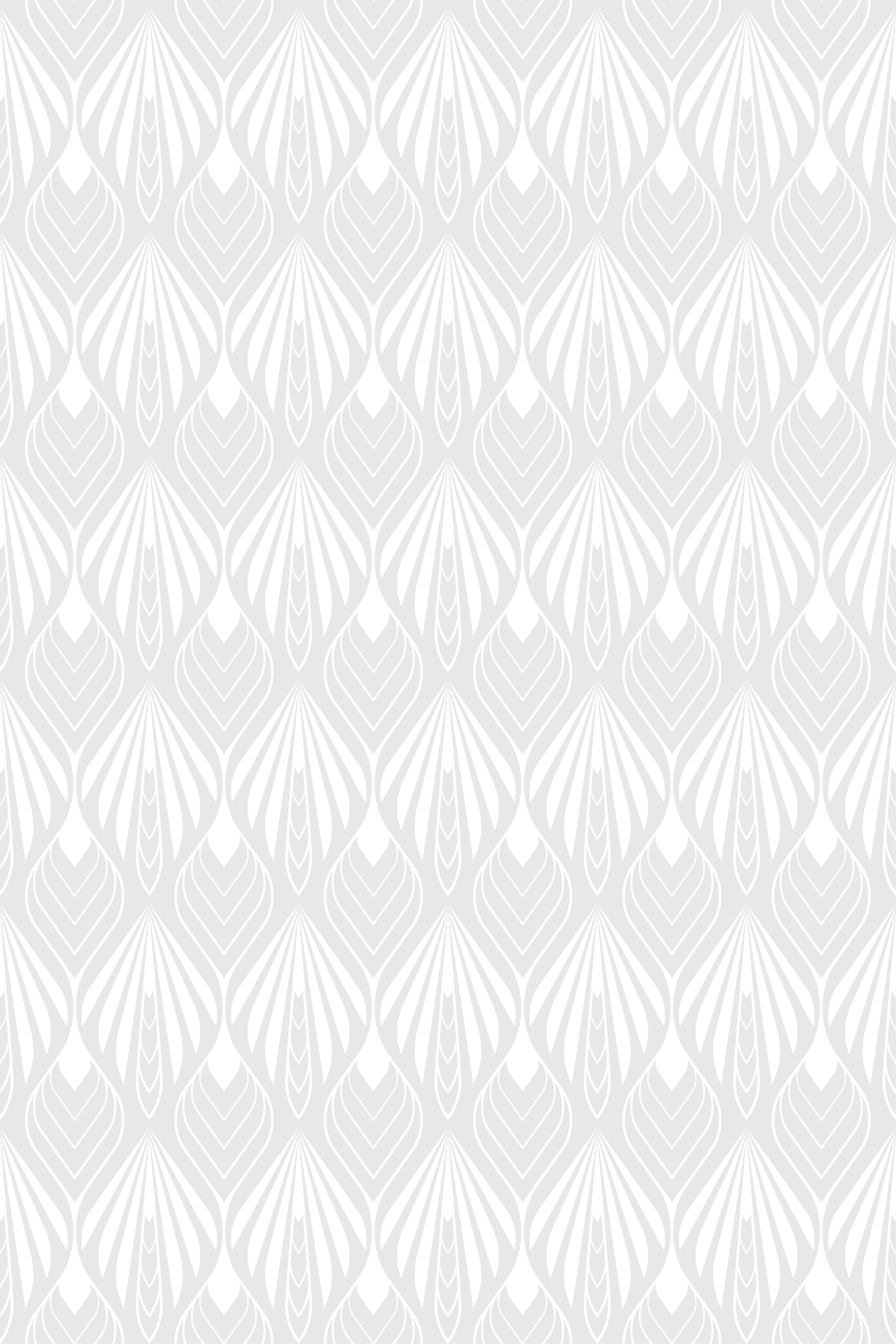 Nordic vinyl rug with white and grey leaf design - TenStickers