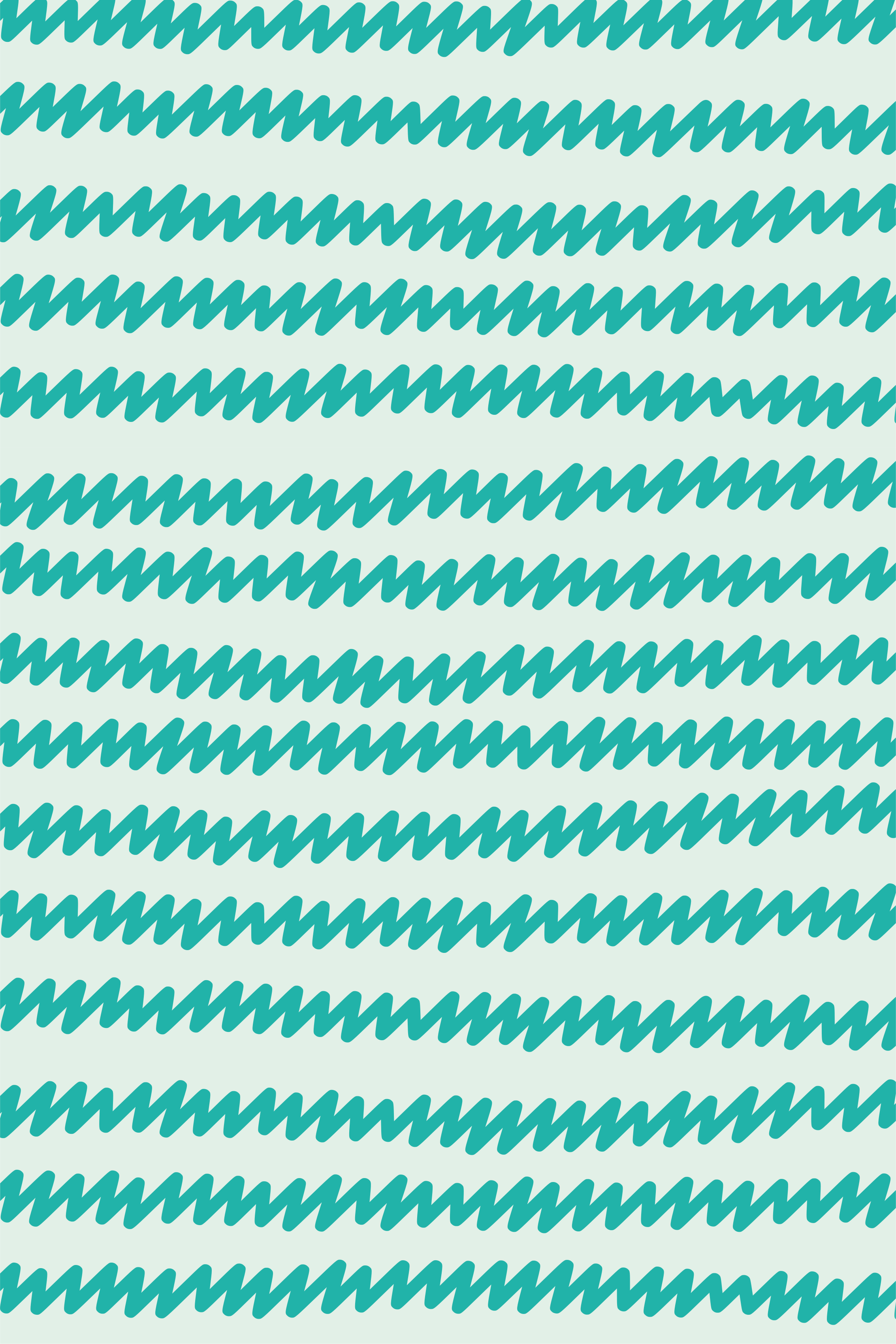 Nordic vinyl rug in aquamarine and white zig zag - TenStickers