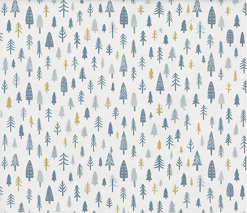 Nordic vinyl rug winter forest scene - TenStickers