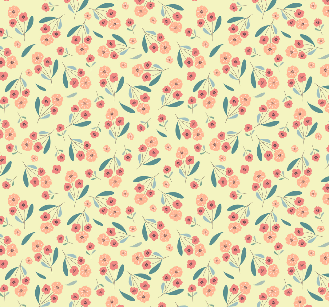 Nature vinyl rug with floral roses pattern - TenStickers