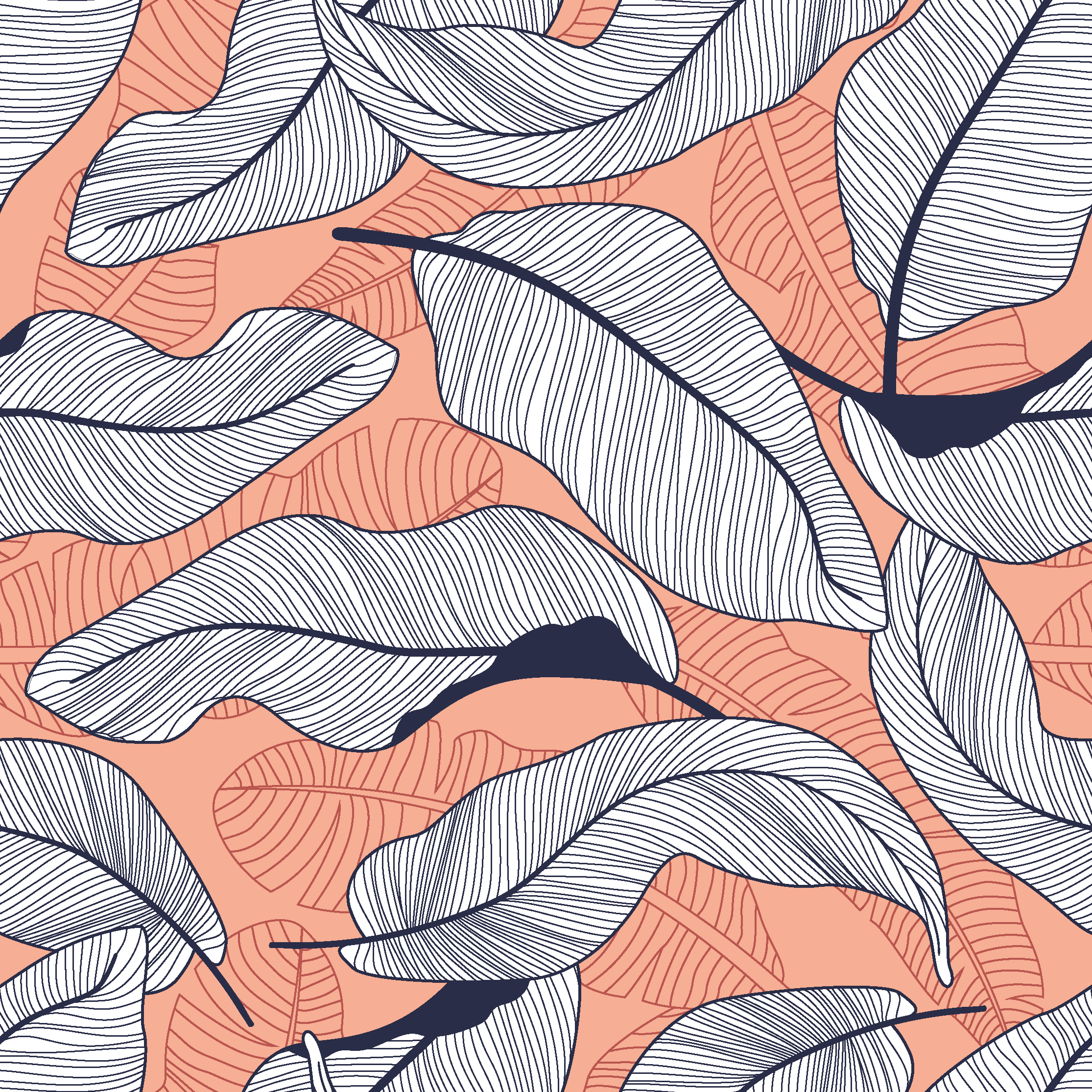 Nature vinyl rug tropical leaves design - TenStickers