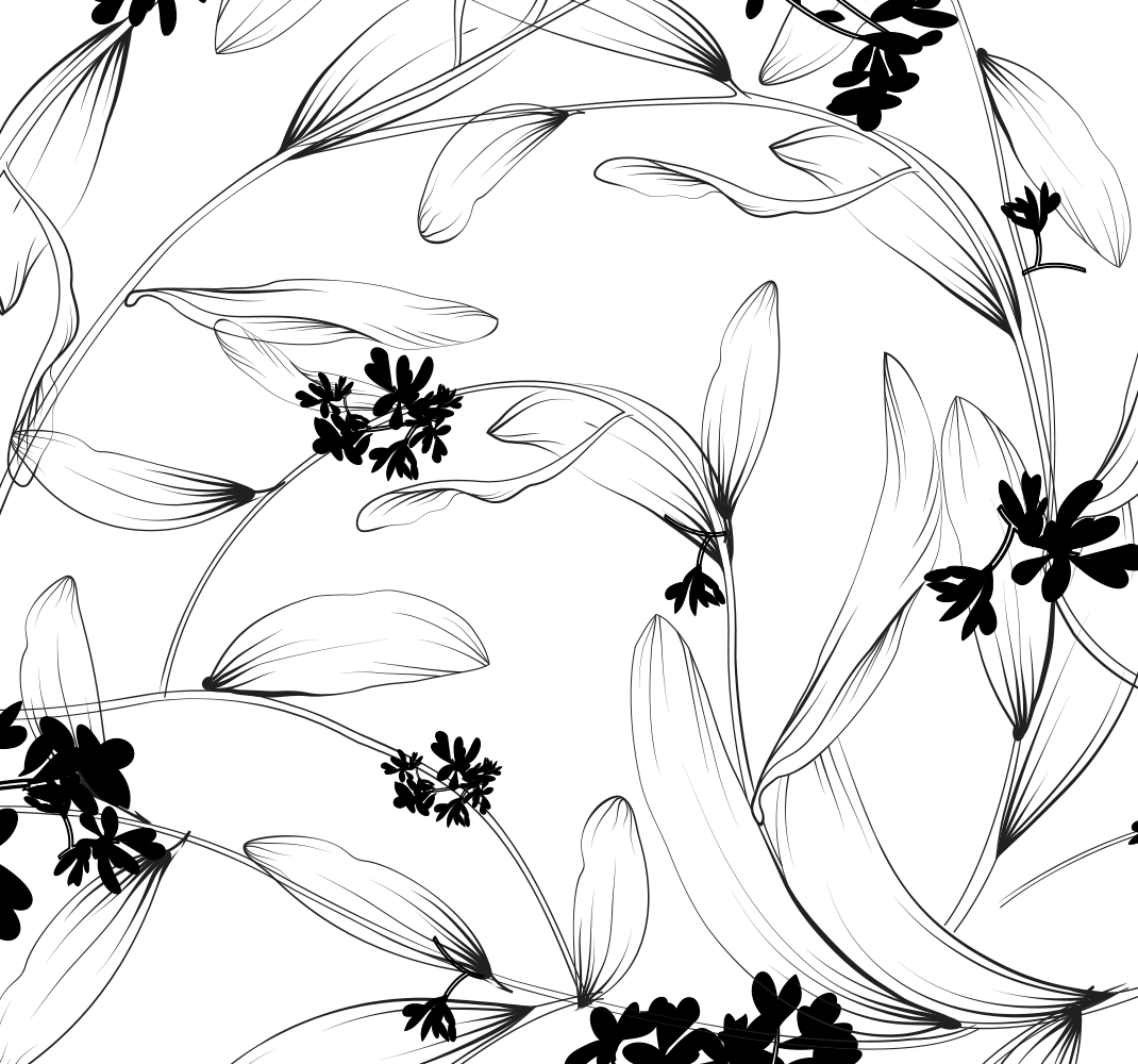 Nature vinyl rug lilies avant-garde design - TenStickers