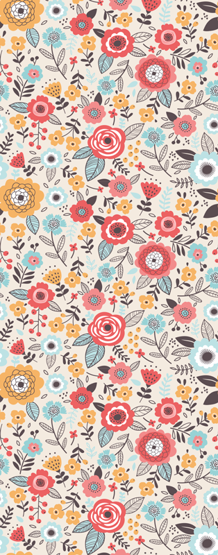Flowerprint 'ditsy' nature vinyl rug - TenStickers