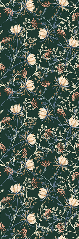 Nature vinyl rug in restore emerald style - TenStickers