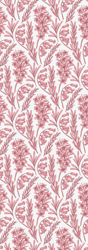 Nature vinyl rug pink lotus flowers - TenStickers