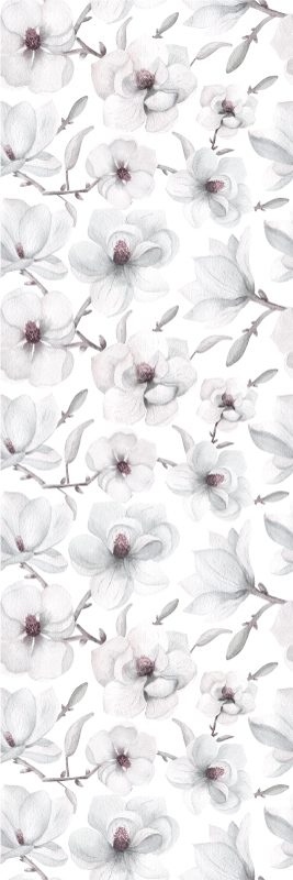 Nature vinyl rug with elegant magnolia branch - TenStickers