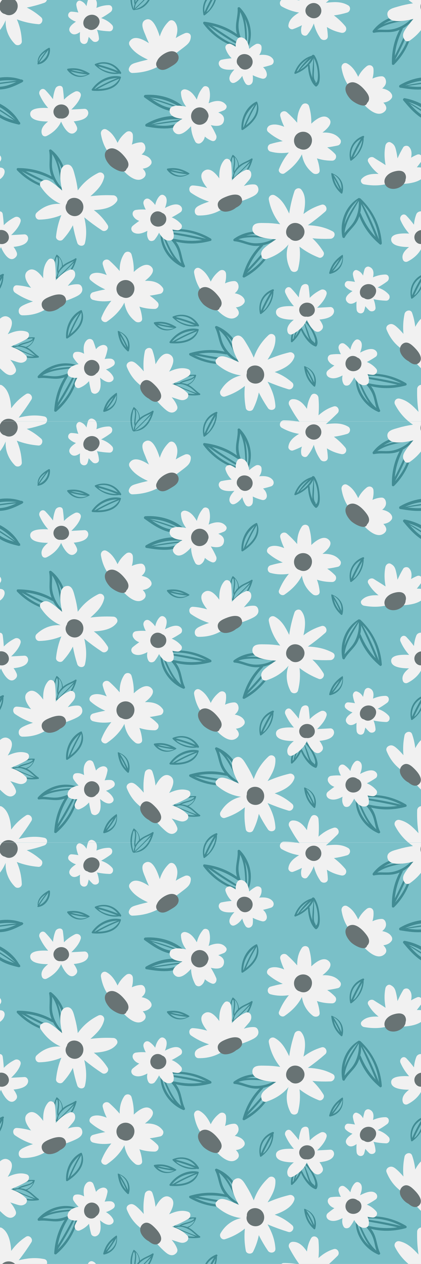 Nature vinyl rug with vintage floral design - TenStickers