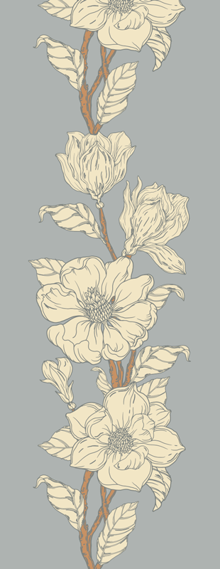 Nature vinyl rug nostalgic magnolia style - TenStickers