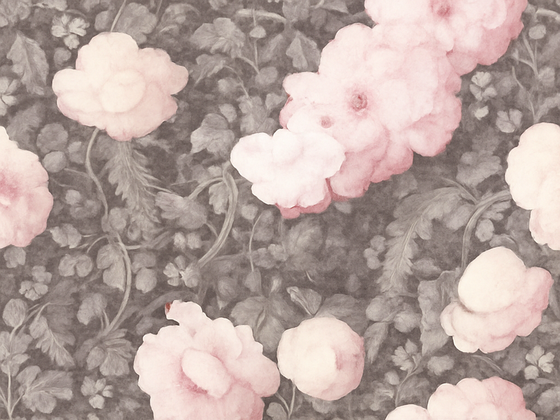 Nature vinyl rug vintage linen blossom - TenStickers