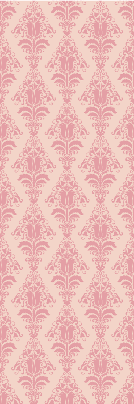 Vintage vinyl rug french provincial pink floral design - TenStickers