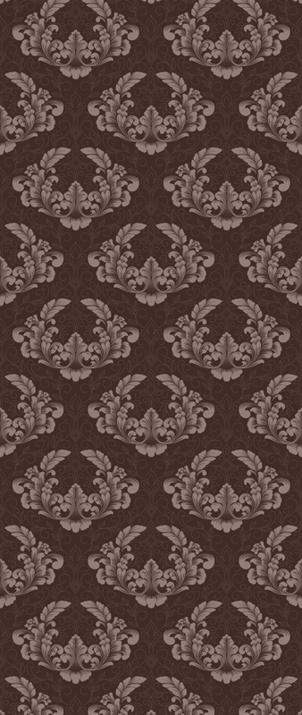 Vintage vinyl rug with continuous damask pattern - TenStickers
