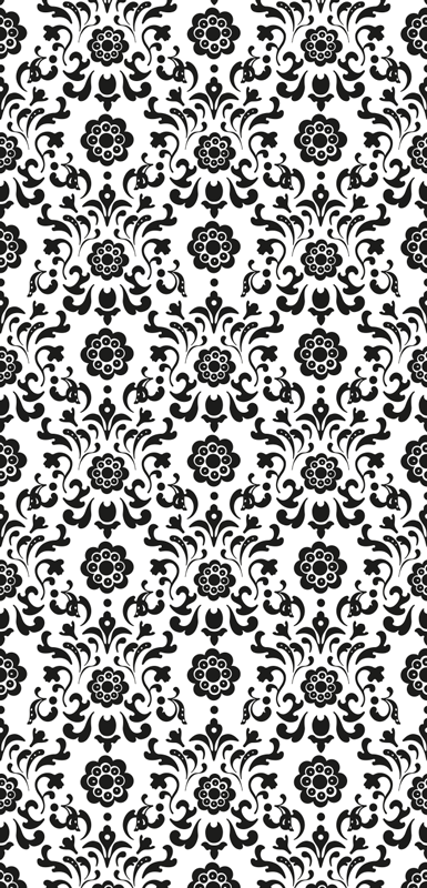 Vintage vinyl rug in royalty damask design - TenStickers