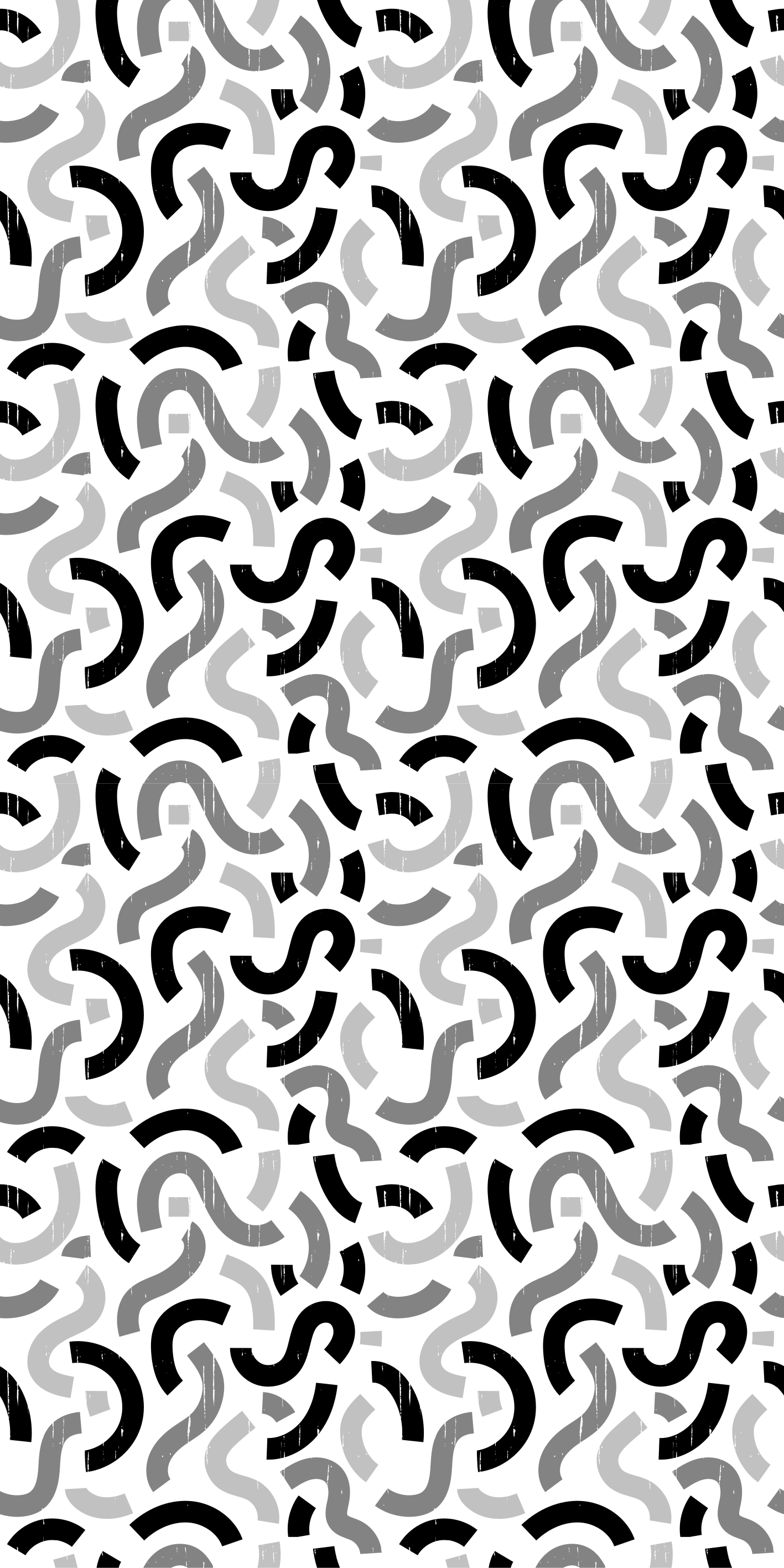 Textured vinyl rug with black and white shapes pattern - TenStickers