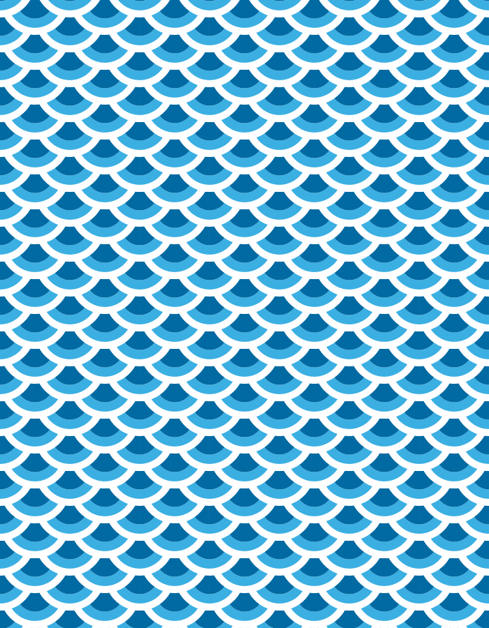 Textured vinyl rug with blue scales pattern - TenStickers