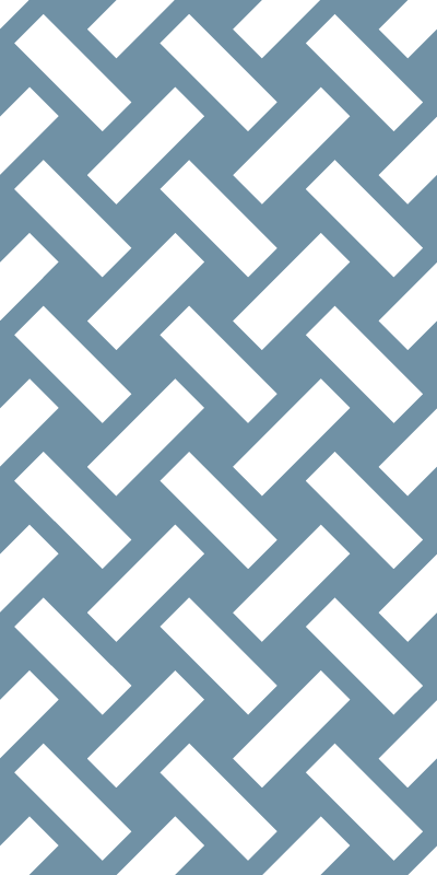Textured vinyl rug geometric blue square pattern - TenStickers
