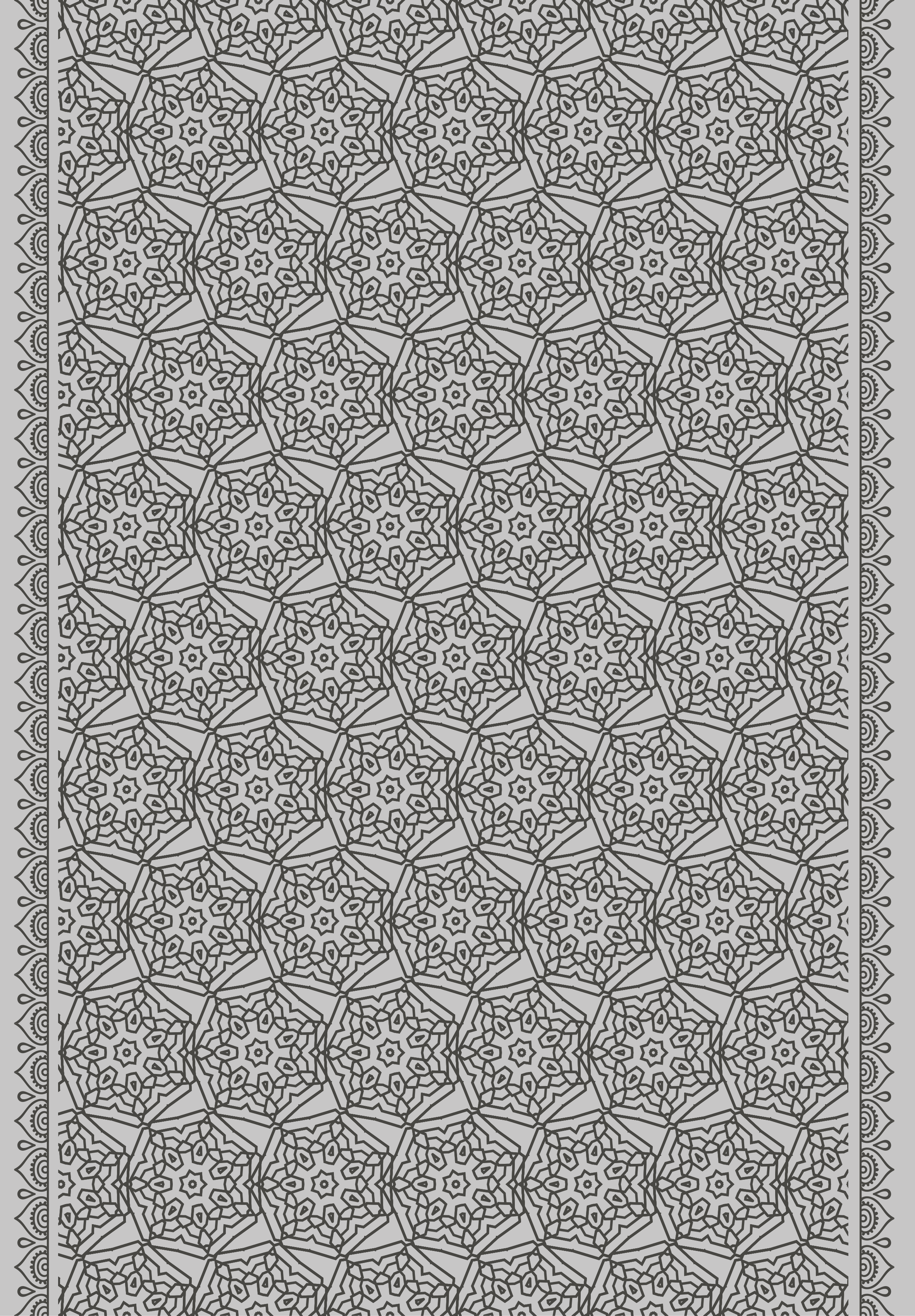 Textured vinyl rug in abstract arabic tile design - TenStickers
