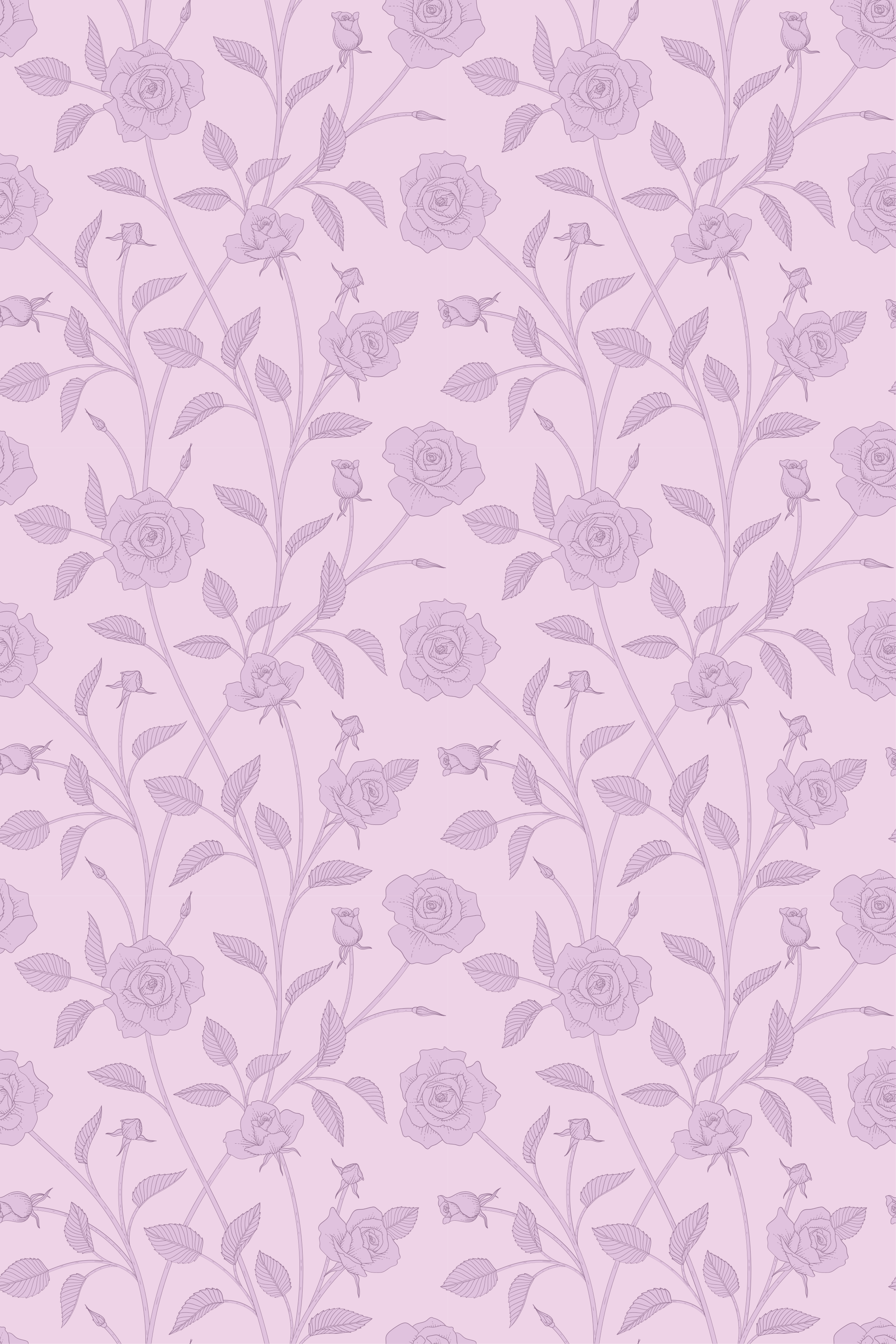 Vintage vinyl rug purple rose oil painting design - TenStickers