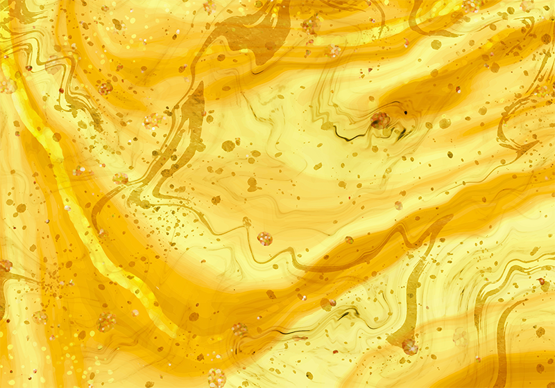 Textured vinyl rug yellow liquid marble gold splatter - TenStickers