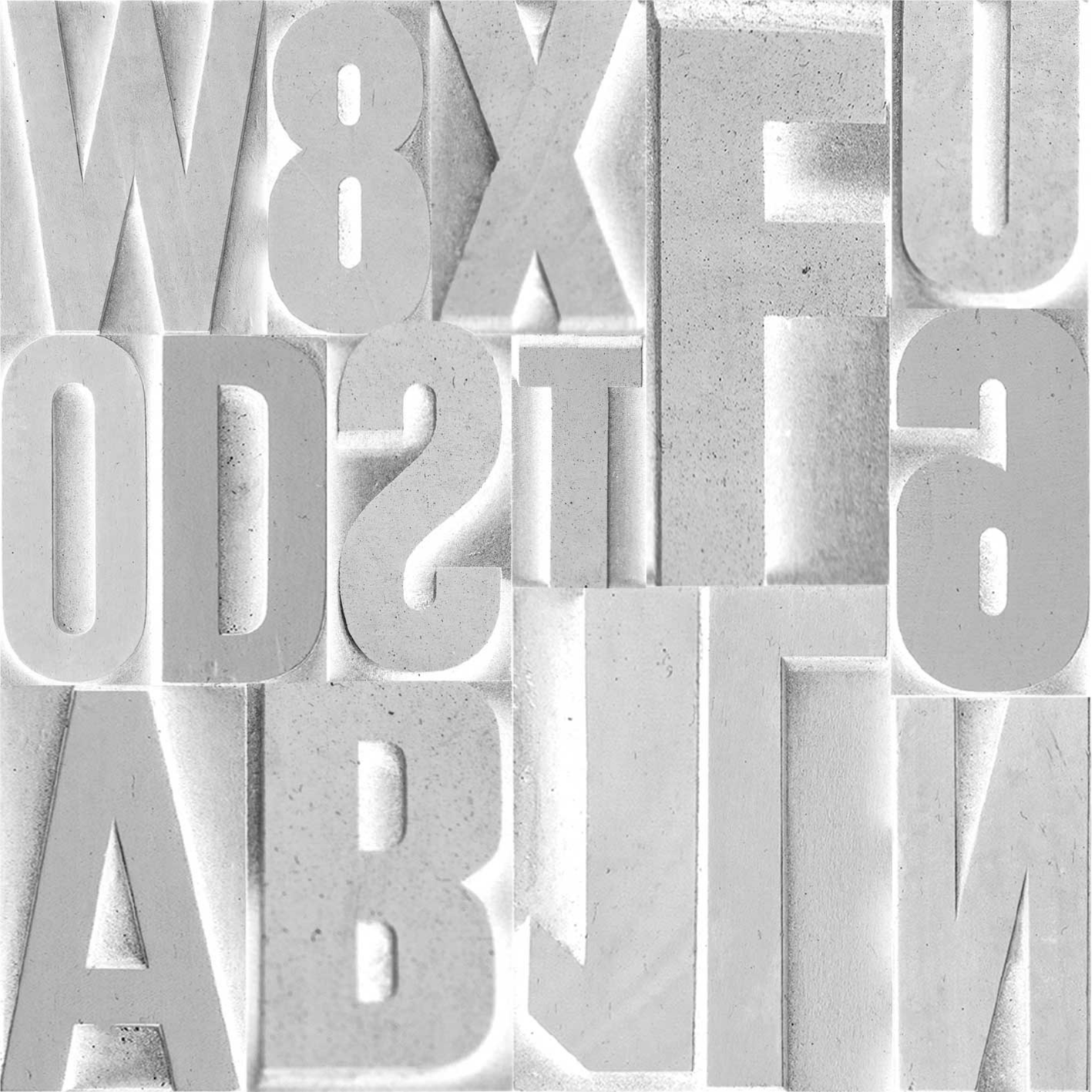 Custom vinyl rug 3d grey letters - TenStickers