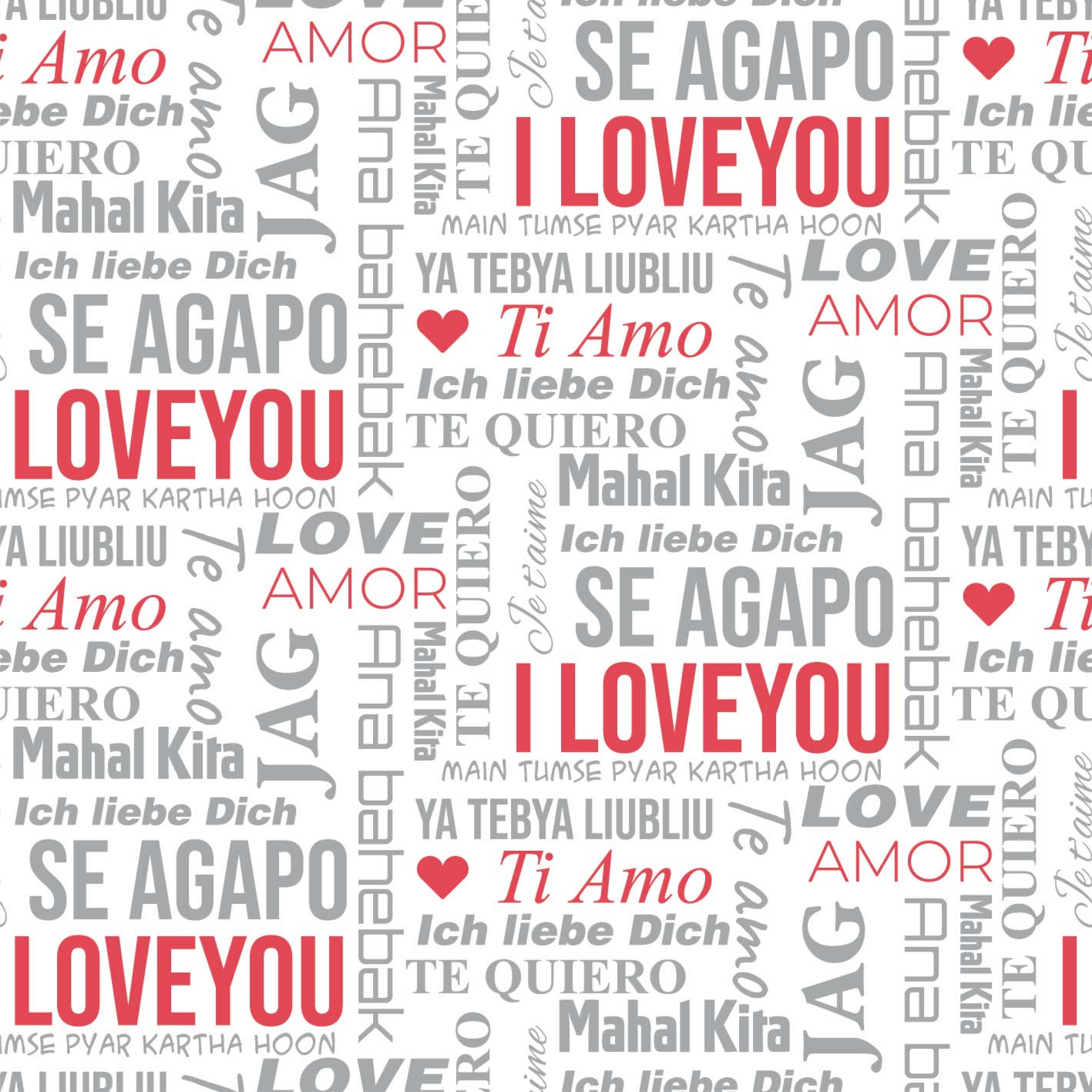 Custom vinyl rug je t'aime te amo ich liebe dich - TenStickers